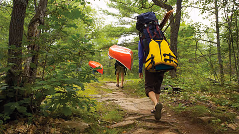Cadets on outdoor hiking trail